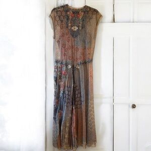 Johnny Was Blue Floral Dress